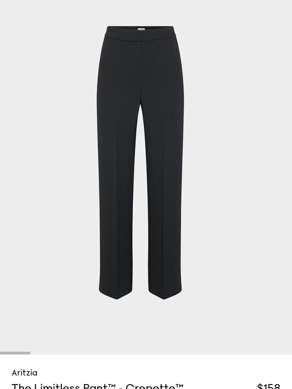 NWOT Aritzia Black Limitless Crepette